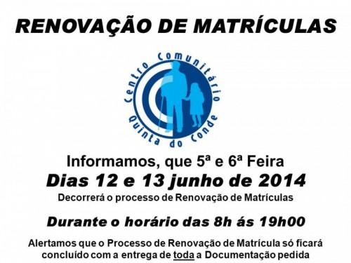 Renovação de Matrículas